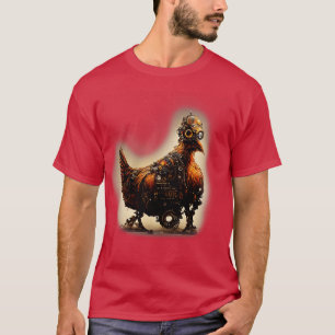T-shirt Poulet Robotique Steampunk