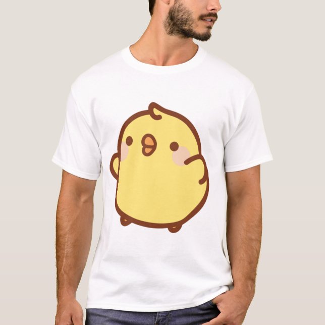 T-shirt poulet rose ensoleillé (Devant)