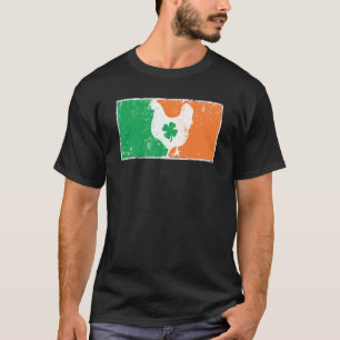 T-shirt Poulet Saint-Patrick Drapeau Irlandais C en détres