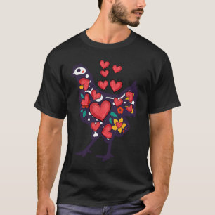 T-shirt Poulet Saint-Valentin Cœur Animal Ferme de poulet