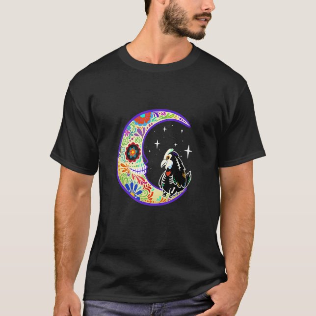 T-shirt Poulet squelette Dia De Los Muertos (Devant)