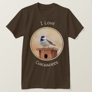 T-shirt Poulet sur la peinture d'oiseaux Art original