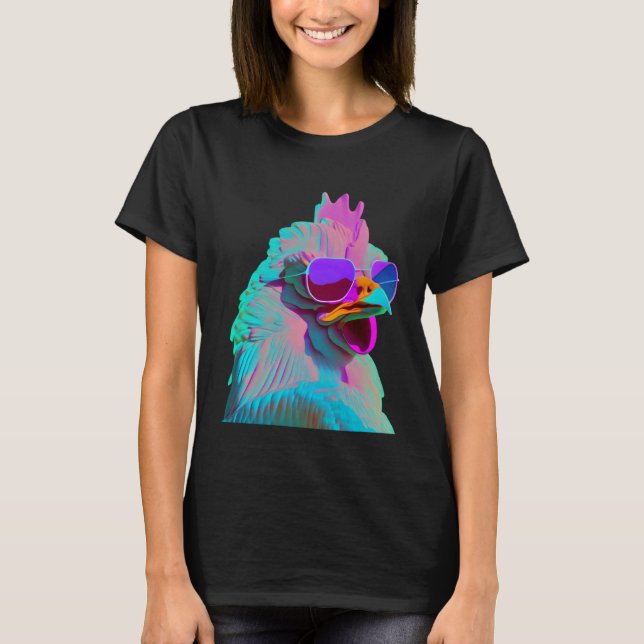 T-shirt Poulet Vaporwave (Devant)