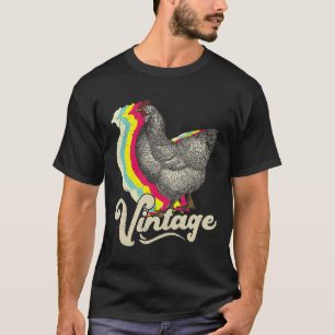 T-shirt Poulet Vintage Retro S S O