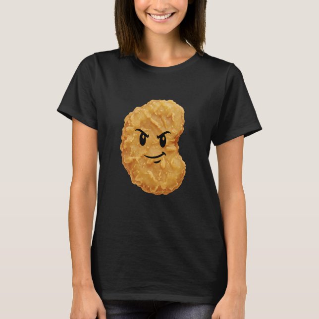 T-shirt Poulet, Visage de Nugget Sassy (Devant)