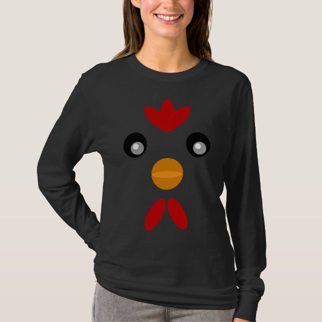 T-shirt Poulet Visage mignon Chick (Devant)