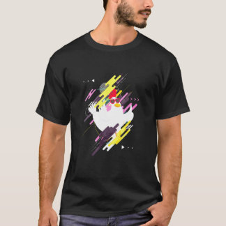 T-shirt Poulet volant portant des lunettes de soleil