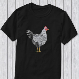 T-shirt Poulet Wyandotte à l'aquarelle amusant