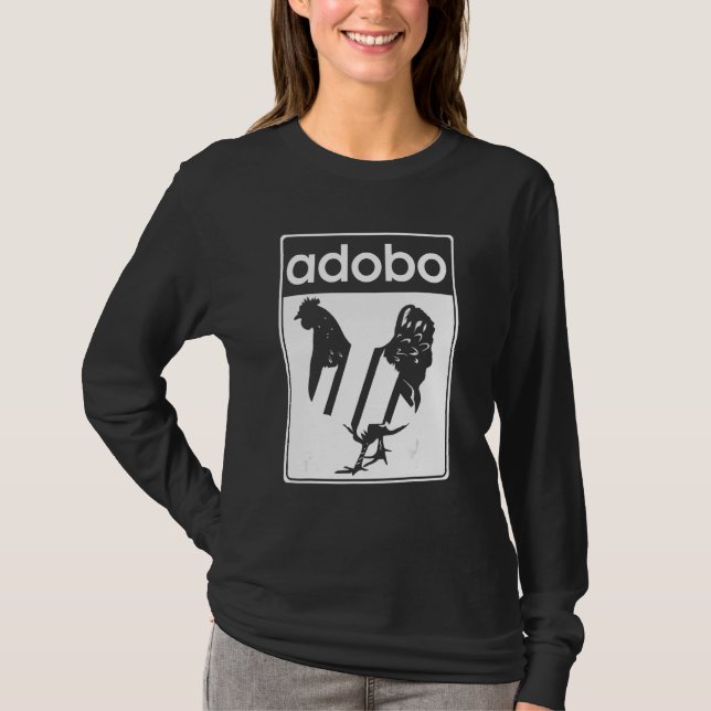 T-shirt Poulets Adobo Aliments philippins Philippines Adob (Devant)