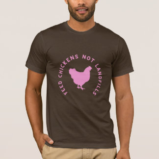 T-shirt poulets d'alimentation douce non décharges