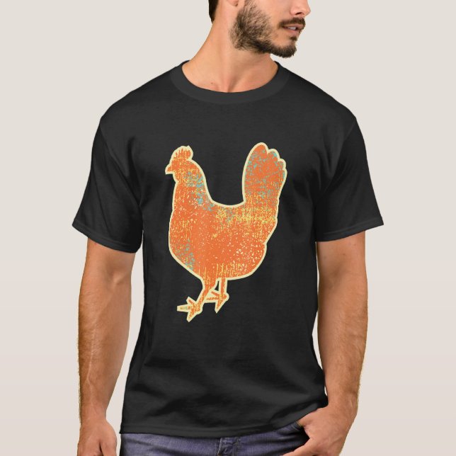 T-shirt Poulets de collection Propriétaire de poulet migno (Devant)