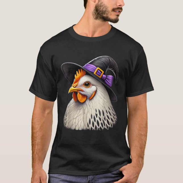 T-shirt Poulets de cuisine drôle Amant de poulet Halloween (Devant)
