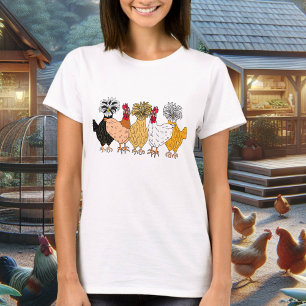 T-shirt Poulets de Jardin à main mignonne