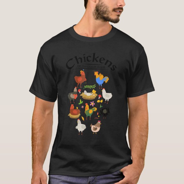 T-shirt Poulets De La Route Dixon (Devant)
