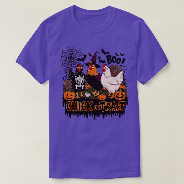 T-shirt Poulets de poulet ou de poulet d'Halloween (Design devant)