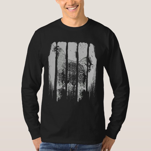 T-shirt Poulets de style vintage poulet rétro (Devant)
