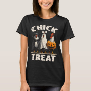 T-shirt Poulets Drôle Ou Traiter Les Poulets Fantôme Gitch