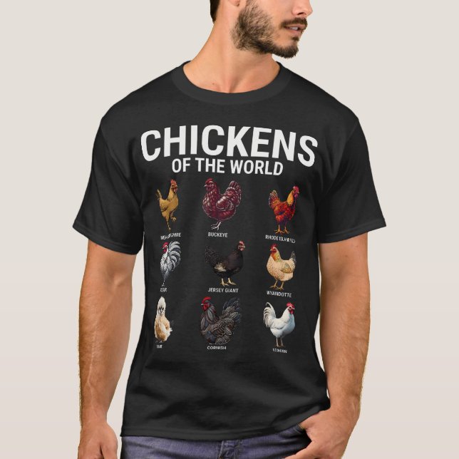 T-shirt Poulets Du Monde Poulet Mignon (Devant)