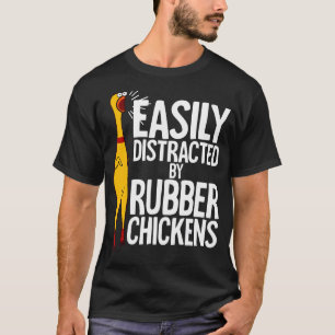 T-shirt Poulets en caoutchouc facilement distraits