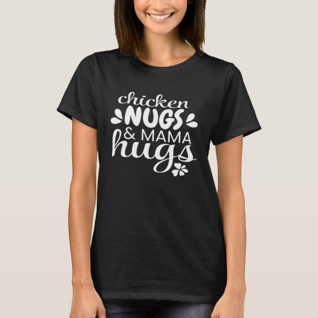 T-shirt Poulets Et Mama Hugs (Devant)