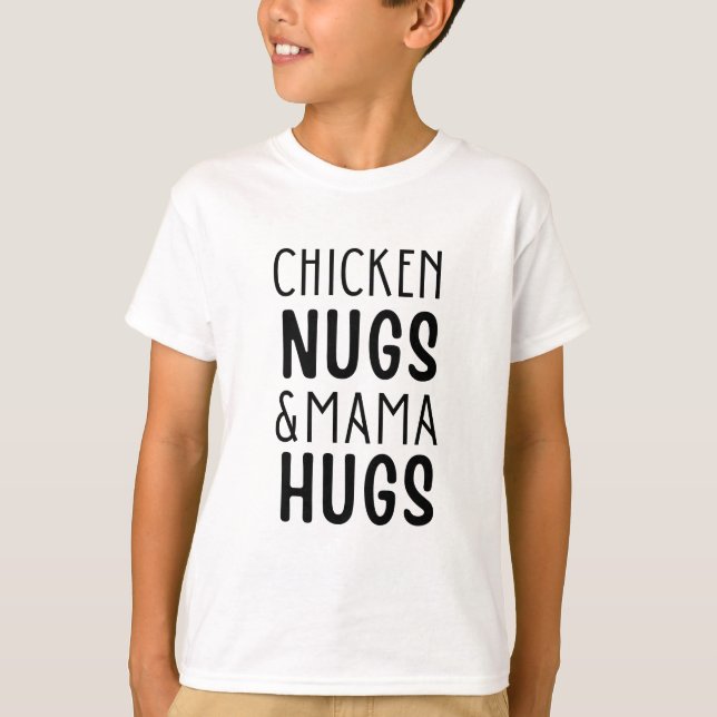 T-shirt Poulets et mama serrés (Devant)