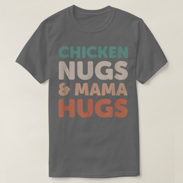 T-shirt poulets et maman embrasse tout petit narguilé food (Design devant)