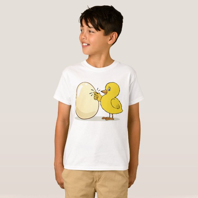 T-shirt Poulets Et Oeufs Jaunes (Devant entier)
