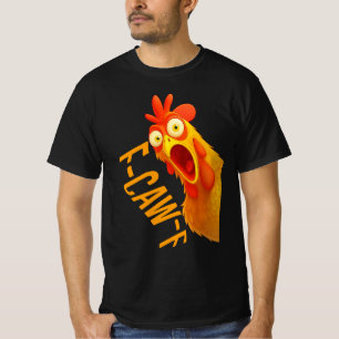T-shirt Poulets F-Caw-F Drôle Oiseau Pun Tee Crow & Ro