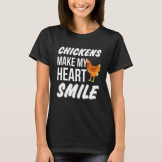 T-shirt Poulets Faire Mon Coeur Sourire Agriculteur Poulet