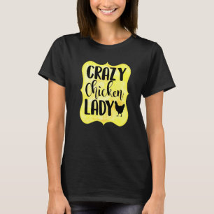 T-shirt Poulets Fous Lady Cute Rooster Chick Hen Poulets
