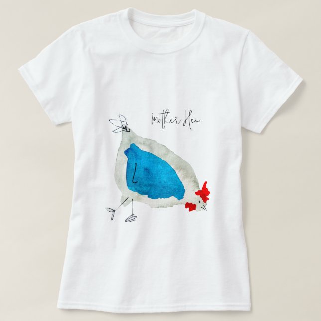 T-shirt Poulets mignons aquarelle (Design devant)