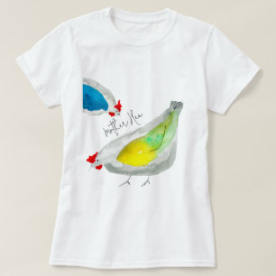 T-shirt Poulets mignons aquarelle