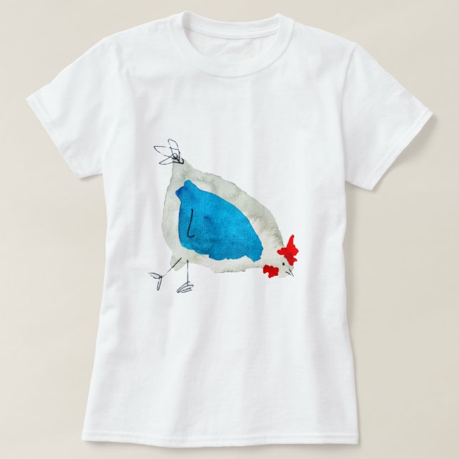 T-shirt Poulets mignons aquarelle (Design devant)