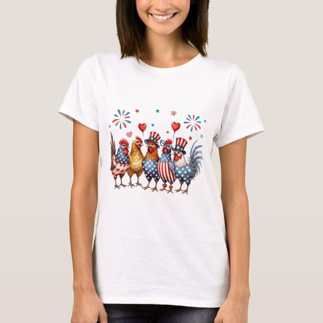 T-shirt Poulets patriotiques (Devant)