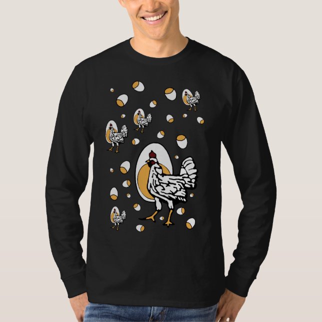 T-shirt Poulets rétro (Devant)