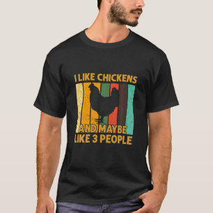T-shirt Poulets vintages Retro J'Aime Les Poulets