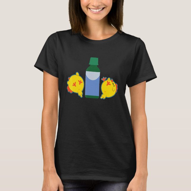T-shirt Poulettes Mignonnes Poulet Endormi Mème (Devant)