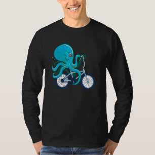 T-shirt Poulpe à Vélo Poulpe sur Vélo Animaux de Mer