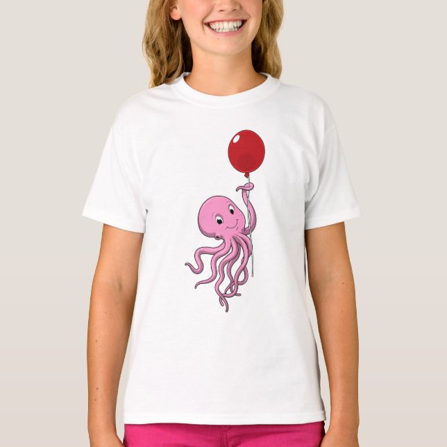 T-shirt poulpe avec ballon (Devant)