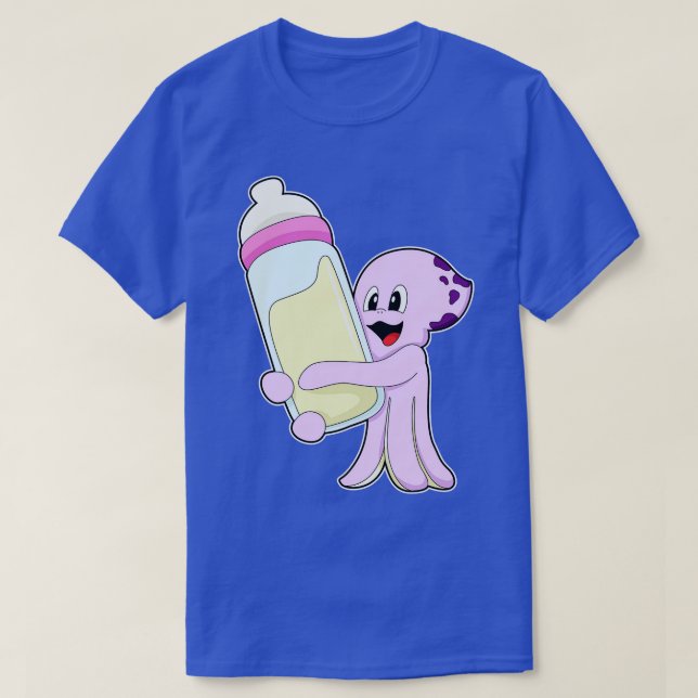 T-shirt Poulpe avec lait de biberon (Design devant)