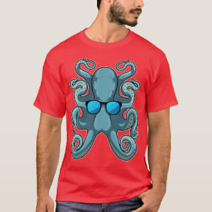 T-shirt Poulpe avec Lunettes de Soleil