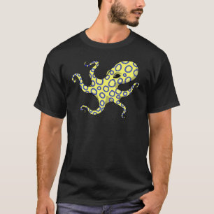 T-shirt Poulpe bagué bleu