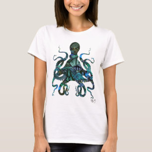 T-shirt Poulpe bleu de poisson