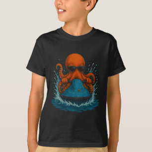 T-shirt Poulpe Cool Avec Lunettes De Soleil Cavalier De Je