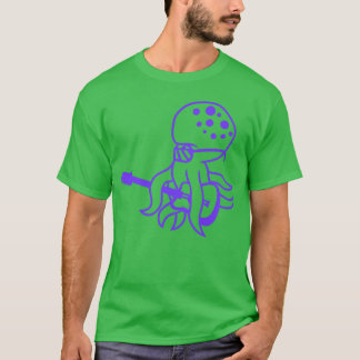 T-shirt Poulpe Cool Kraken Calmar Joue Guitare Guitariste