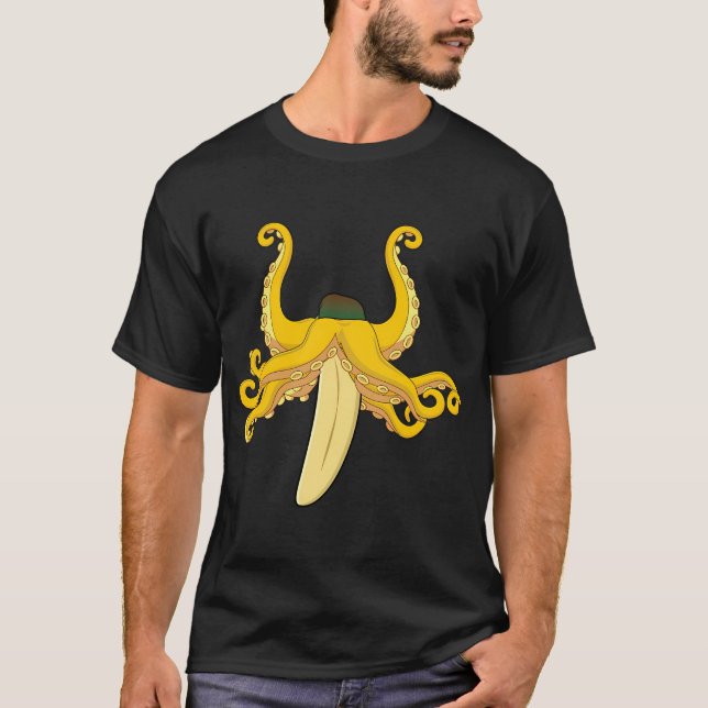 T-shirt Poulpe créature fruit banane (Devant)