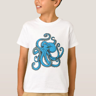 T-shirt Poulpe de bleu d'océan