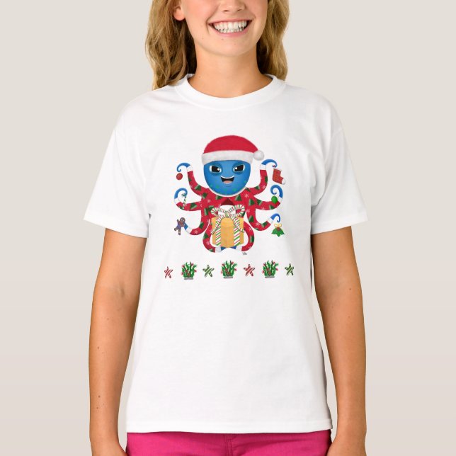 T-shirt poulpe de Noël (Devant)