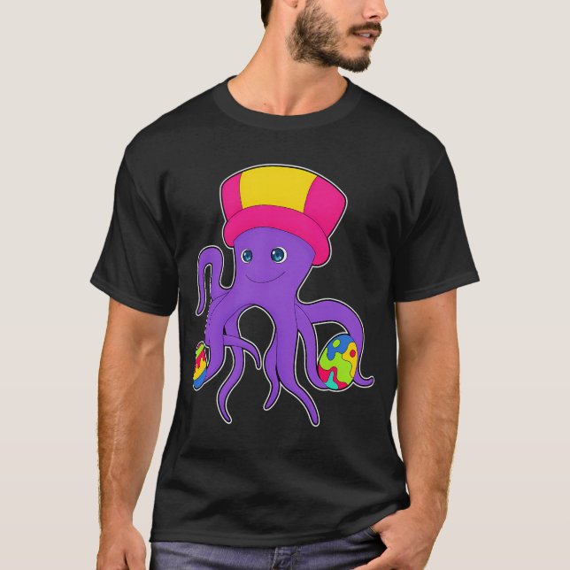 T-shirt Poulpe de Pâques œufs de Pâques (Devant)