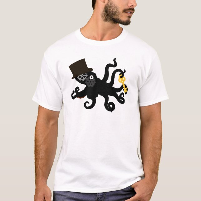 T-shirt Poulpe de Steampunk (Devant)